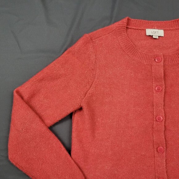 Loft Sweater Womens  Long Sleeve Button Up Cardigan Pockets Knit - Picture 3 of 10